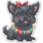 Mischesvous Affenpinscher wrapped Aufkleber (Vorderseite)