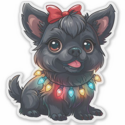Mischesvous Affenpinscher wrapped Aufkleber (Vorderseite)