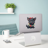 Mischesvous Affenpinscher wrapped Aufkleber (Laptop auf Schreibtisch)