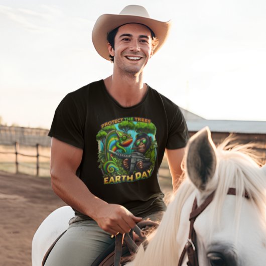 Mischesvous Monkey und Chameleon Gunshow T-Shirt