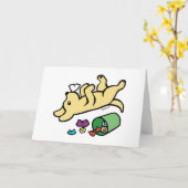 Mischeuvous gelbes Labrador Karte (Gelbe Blume)