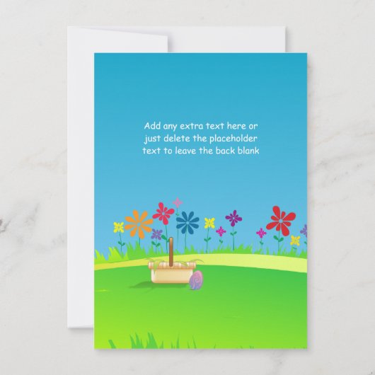 Mischeuvous Ostersonniges Party Einladung (Rückseite)