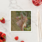 Mischeuvous Red Squirrel Serviette (Beispiel)