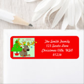 Mischeuvous Reindeer Address Labels (Insitu)