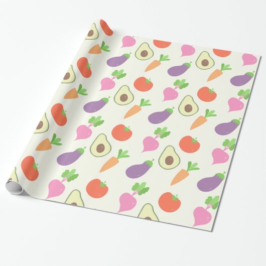 Mischgemüsemuster Geschenkpapier (Ungerollt)