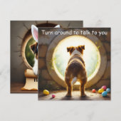 Mischhund - mit Familienname Feiertagskarte (Vorne/Hinten)