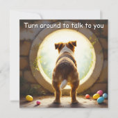 Mischhund - mit Familienname Feiertagskarte (Vorderseite)