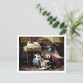 Mischief Hat Box Henriëtte Ronner-Knip Postcard Postkarte (Stehend Vorderseite)