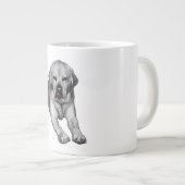 Mischief in Scarlet Dots Jumbo-Tasse (Vorderseite Rechts)