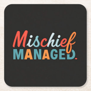 Mischief Managed Rechteckiger Pappuntersetzer