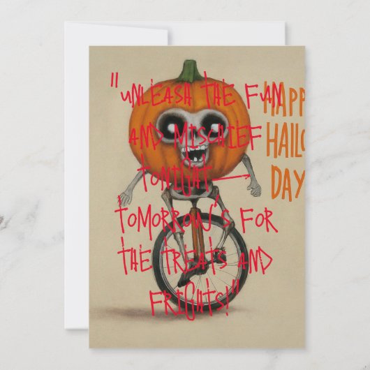 Mischief Night Einladung (Rückseite)