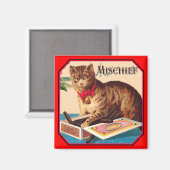 Mischief the Cat Magnet (Vorderseite/Rückseite)