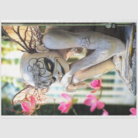 Mischievious Gothic Paris Gargoyle Decoupage Seidenpapier (Vorderseite)