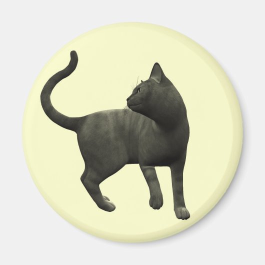 Mischievous Black Cat Magnet (Vorne)