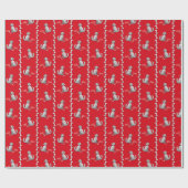 Mischievous Dog Wrapping Paper Geschenkpapier (Flach)