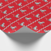 Mischievous Dog Wrapping Paper Geschenkpapier (Ecke)