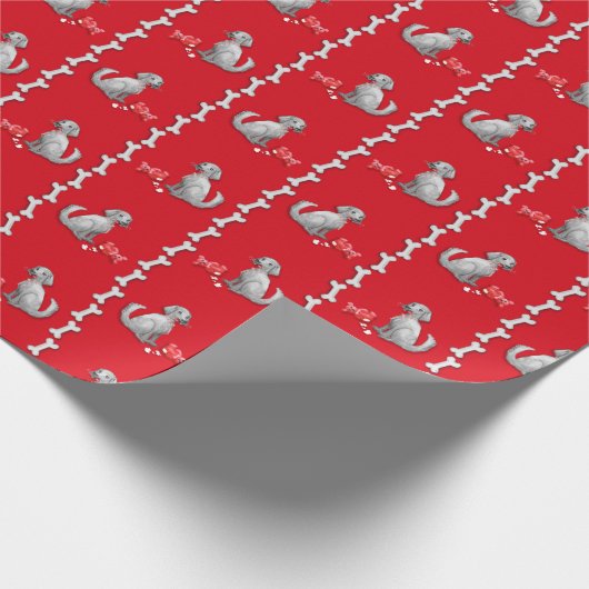 Mischievous Dog Wrapping Paper Geschenkpapier (Ecke)