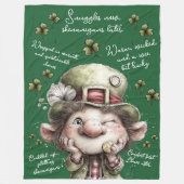 Mischievous Leprechaun Fleecedecke (Vorderseite)