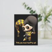 Mischievous Little Jester Postkarte (Stehend Vorderseite)