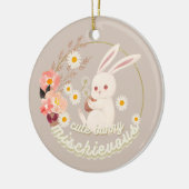 Mischievous Niedlich Bunny Keramik Ornament (Links)