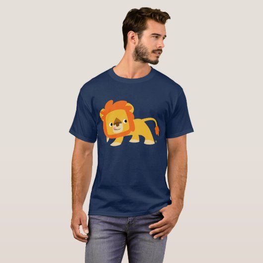 Mischievous Niedlich Cartoon Lion T - Shirt (Vorne ganz)