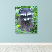 Mischievous Raccoon Leinwanddruck (Insitu (Holzboden))