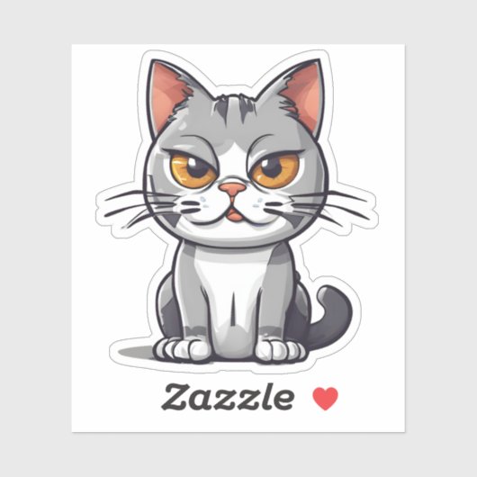 Mischievous Sneaky Cat Waterproof Aufkleber (Blatt)