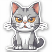 Mischievous Sneaky Cat Waterproof Aufkleber (Vorderseite)