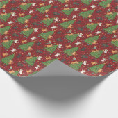 Mischievous Tree-Climbing Cats Funny Christmas Geschenkpapier (Ecke)