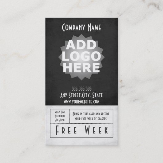 MischKampfkunst-Visitenkarte-freier Visitenkarte (Vorderseite)