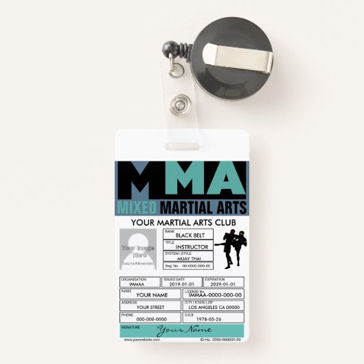 MischKampfkünste Ausweis (Rückseite mit Rechteck)
