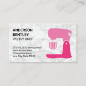 Mischmaschine | Hintergrund aus weißem Marmor Visitenkarte (Vorderseite)