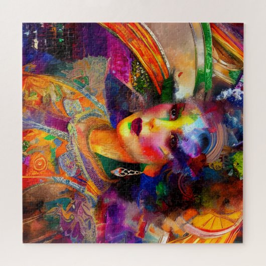 Mischmedien für Frauen Puzzle (Horizontal)