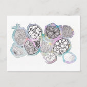 Mischmedien, Pastellfarben und Schwarzweiß Postkarte (Vorderseite)