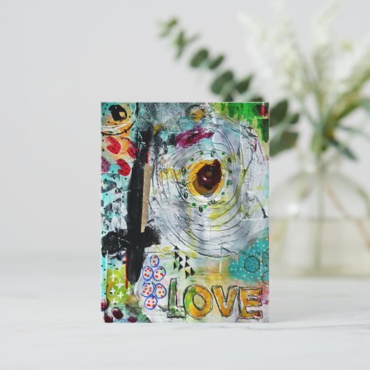 Mischmedien Postkarte (Stehend Vorderseite)