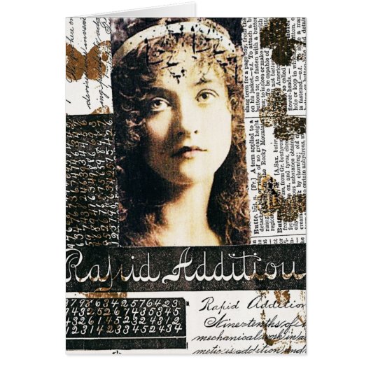 Mischmedienkollektion mit Hübscher Lady (Vorne)