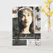 Mischmedienkollektion mit Hübscher Lady Karte (Gelbe Blume)