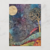 Mischmediensammlung Tree und Moon Postkarte (Vorderseite)