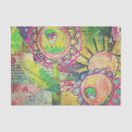 Mischmedium-Blumen-Garten-Seidenpapier Seidenpapier (Vorderseite)