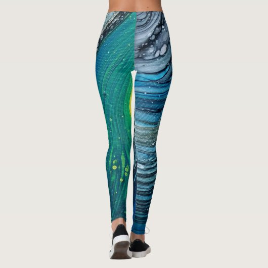 Mischmedium-Mädchen-Acryl gießen Leggings (Rückseite)