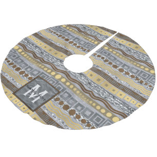Mischmetallmonogramm-Weihnachtsbezaubernder Schein Polyester Weihnachtsbaumdecke