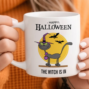 Mischous Cat Anpassbare Halloween Kaffeetasse