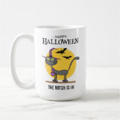 Mischous Cat Anpassbare Halloween Kaffeetasse (Links)