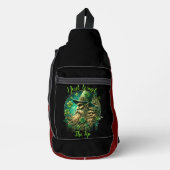 Mischous Leprechaun Savoring a Pint Crossbody Bag (Vorderseite)