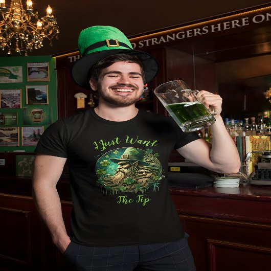 Mischous Leprechaun Savoring a Pint T-Shirt