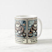 Mischous Meows: Der verrückte Katzenpolitiker Kaffeetasse (VorderseiteRechts)