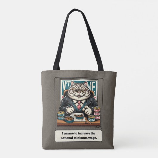 Mischous Meows: Der verrückte Katzenpolitiker Tasche (Rückseite)