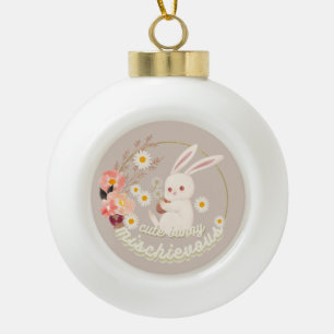 Mischous Niedliche Blume Keramik Kugel-Ornament