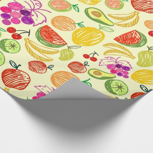 Mischpapier für Früchte Geschenkpapier (Ecke)