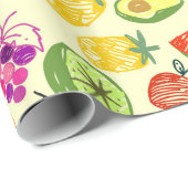 Mischpapier für Früchte Geschenkpapier (Rolleneckpunkt)